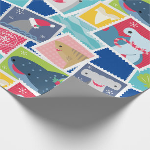 Cute Shark Species Christmas Wrapping Paper
