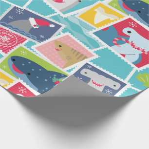 Cute Shark Species Christmas Wrapping Paper