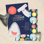 Cute Shark Species Kids Birthday Invitation<br><div class="desc">Get ready to take a bite out of the coolest invitation card under the sea - the Shark Species birthday invitation! This invite is perfect for all shark lovers out there, inviting them to the most jawsome birthday celebration they'll ever attend. The invitation card features a unique design of various...</div>