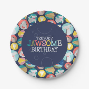 Cute Shark Species Paper Plate