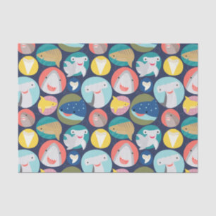 Cute Shark Species Tissue Paper