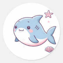 Cute Shark Sticker – Fun Ocean-Inspired Design