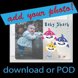 Cute Shark 🦈 Super Birthday Ocean Party  Invitation
