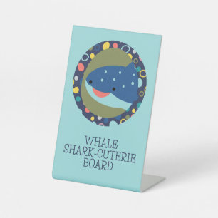 Cute Shark Whale Shark-Cuterie Board Pedestal Sign