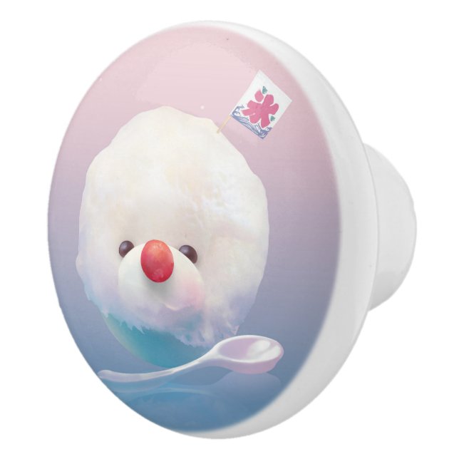 Cute Shaved Ice Dog Ceramic Knob (Right)