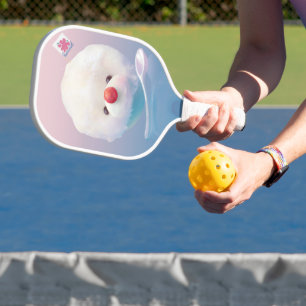 Cute Shaved Ice Dog Pickleball Paddle