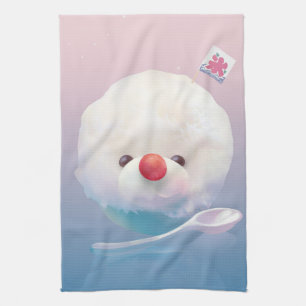Cute Shaved Ice Dog Tea Towel