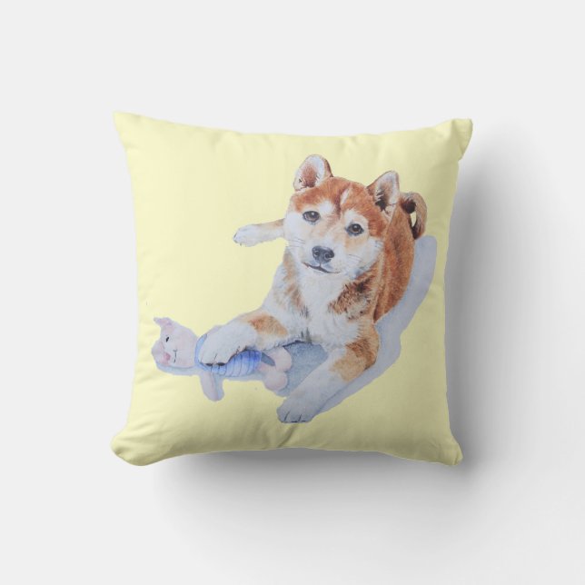 Cute sheba inu puppy dog cushion (Front)