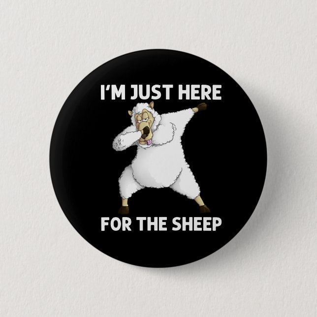 Cute Sheep 6 Cm Round Badge (Front)
