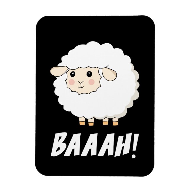 Cute Sheep Baah Magnet (Vertical)