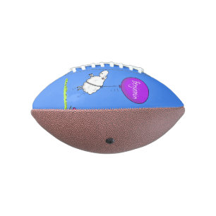 Cute sheep balloon cartoon humour illustration american football