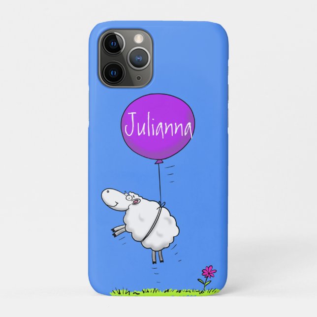 Cute sheep balloon cartoon humour illustration Case-Mate iPhone case (Back)