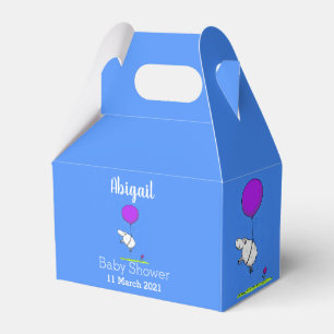 Cute sheep balloon cartoon humour illustration favour box