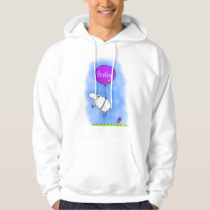 Cute sheep balloon cartoon humour illustration hoodie