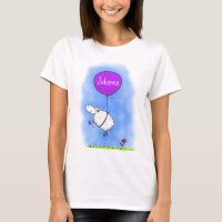 Cute sheep balloon cartoon humour illustration