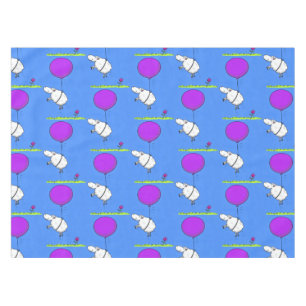 Cute sheep balloon cartoon humour illustration tablecloth