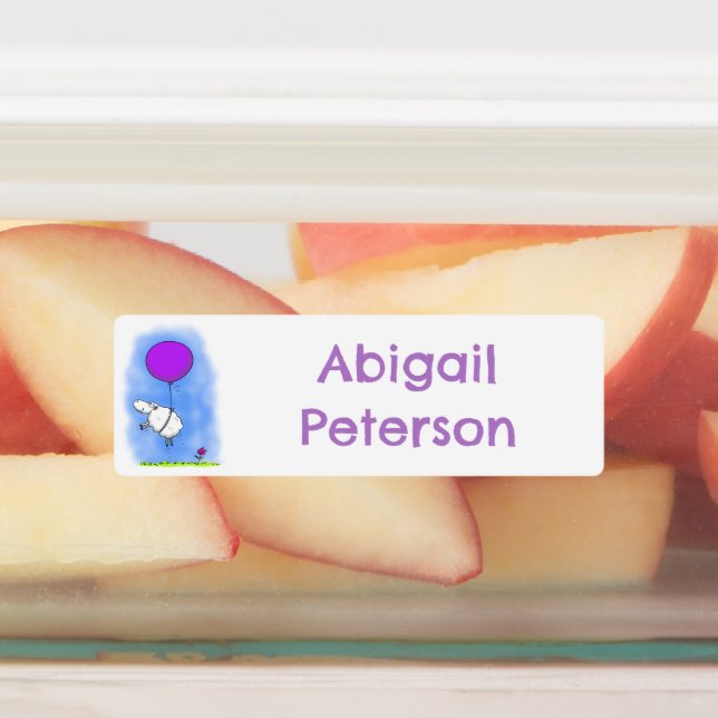 Cute sheep balloon cartoon humour personalised  (Affixed)