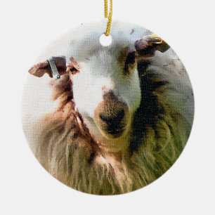 CUTE SHEEP CERAMIC TREE DECORATION