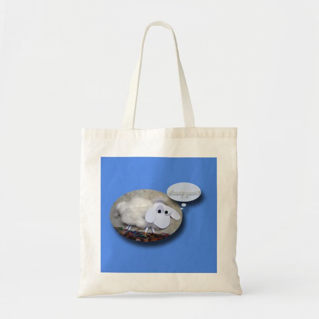 Cute Sheep Chinese New Year Birthday Zodiac Tote B (Front)