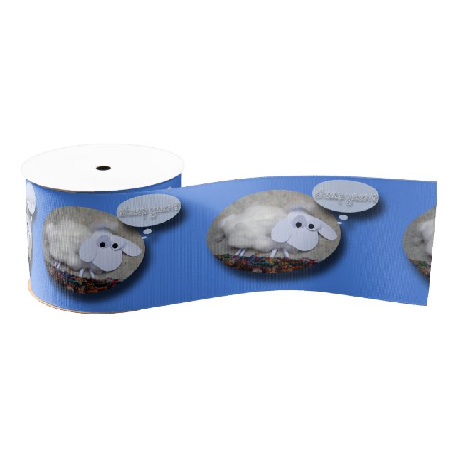 Cute Sheep Chinese Year Zodiac Birthday Ribbon Grosgrain Ribbon (Spool)