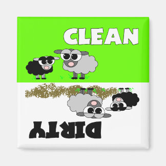 Cute Sheep Clean / Dirty Dishwasher Magnet