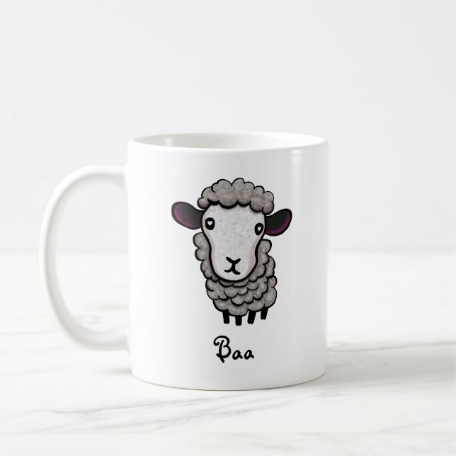 cute sheep coffee mug (Left)