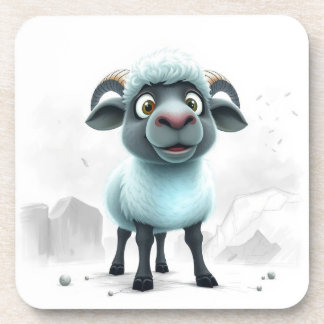 Cute Sheep Cosy Design Coaster
