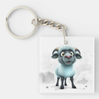 Cute Sheep Cosy Design Key Ring