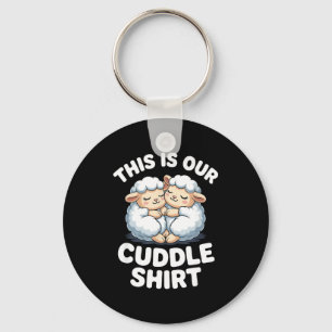 Cute Sheep Couple This Is Our Cuddle Key Ring