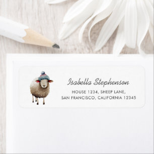 Cute Sheep Farm Animal Return Address