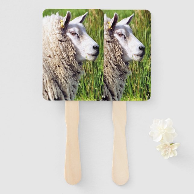 CUTE SHEEP HAND FAN (Front and Back)