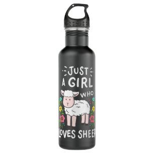 Cute Sheep Just a Girl Who Loves Sheep  710 Ml Water Bottle