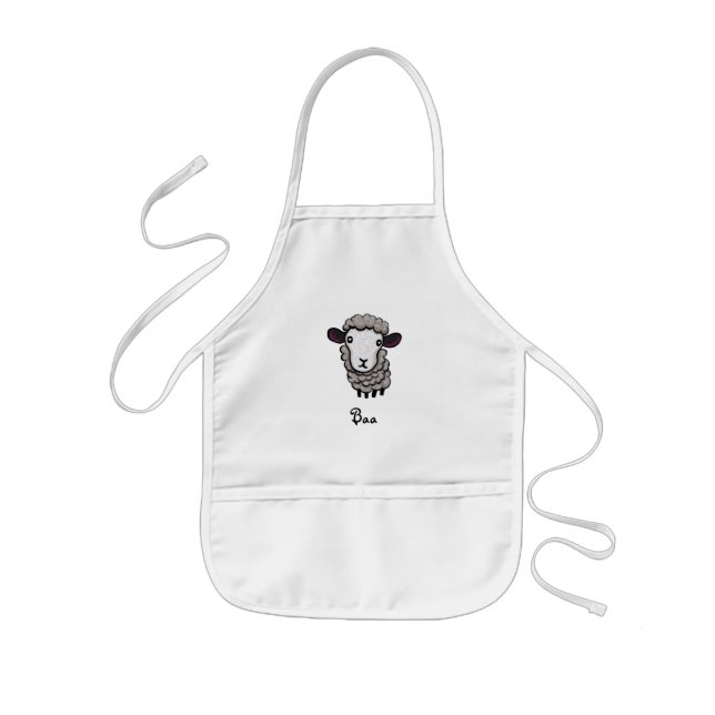 cute sheep kids apron (Front)