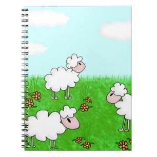 Cute Sheep Kids Illustration Notebook