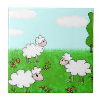 Cute Sheep Kids Illustration