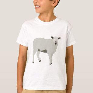 Cute Sheep & Lamb Farm Animal Illustration T-Shirt