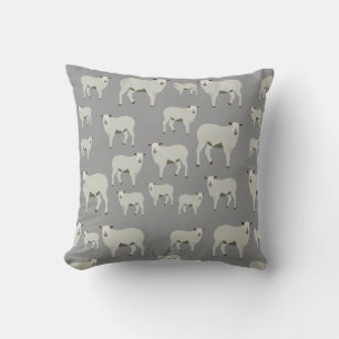 Cute Sheep & Lamb Farm Animal Pattern Cushion