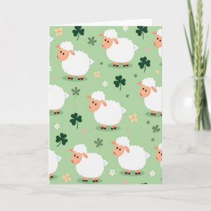 Cute Sheep Meadow Scene Card