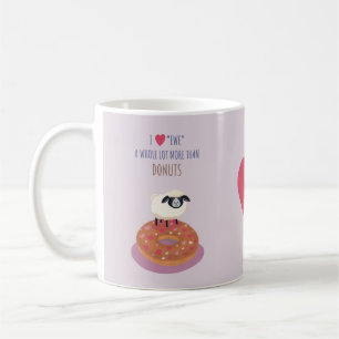 Cute Sheep Mug - Love Mug - Ewe with Donut