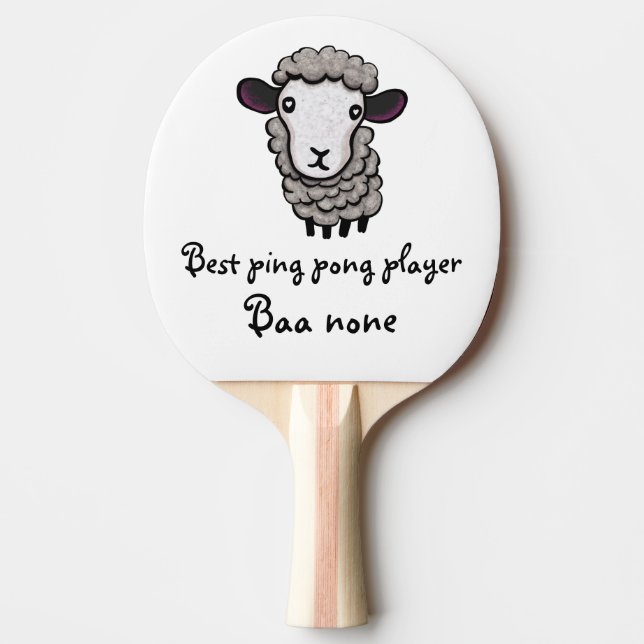 cute sheep ping pong paddle (Front)