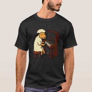 Cute Sheep Playing Piano Musician Music T-Shirt
