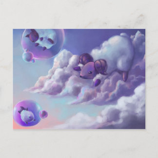 Cute sheep postcard