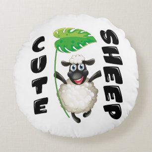 CUTE SHEEP ROUND CUSHION