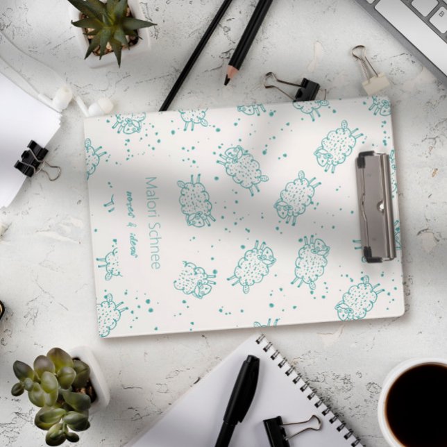 Cute Sheep – Whimsical Seamless Pattern Mini Clipboard (Creator Uploaded)