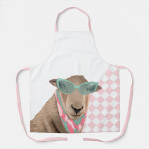 Cute Sheep With Glasses  Apron