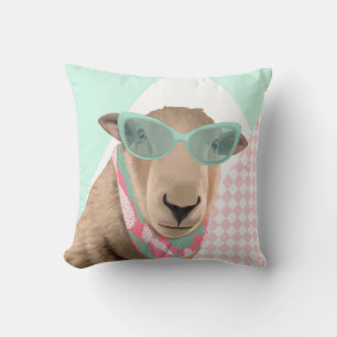 Cute Sheep With Glasses Cushion