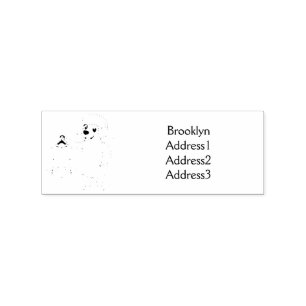 Cute sheep with jacket cartoon rubber stamp