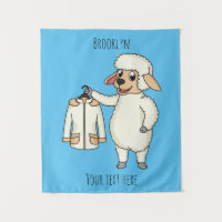 Cute sheep with jacket cartoon