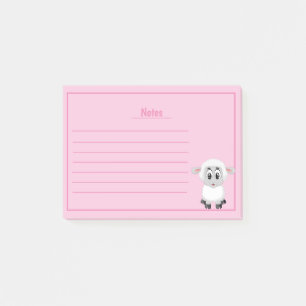Cute Sheep with Lines Post-it Notes