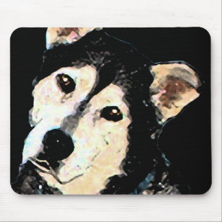 Cute Shepherd Husky Dog Portrait Mouse Mat